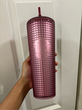 Starbucks Pink Grid Tumbler - Reusable Cup
